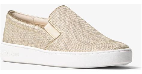 keaton logo slip on sneaker michael kors|michael kors chain mesh keaton.